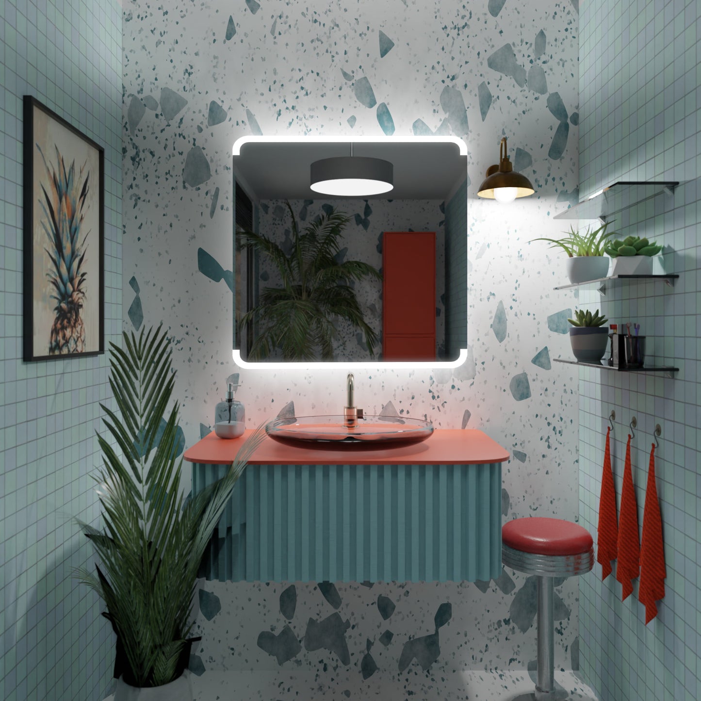 Lustro Łazienkowe LED Assen - 140cm, 70cm