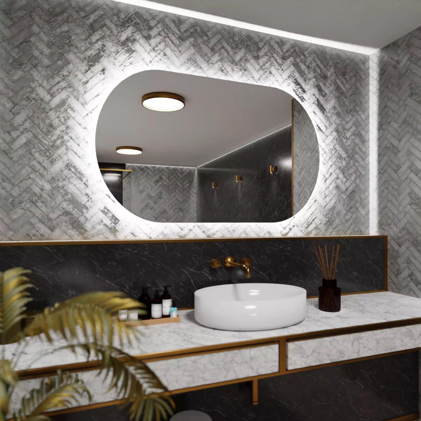 Lustro Podświetlane LED Batumi - 100cm, 60cm