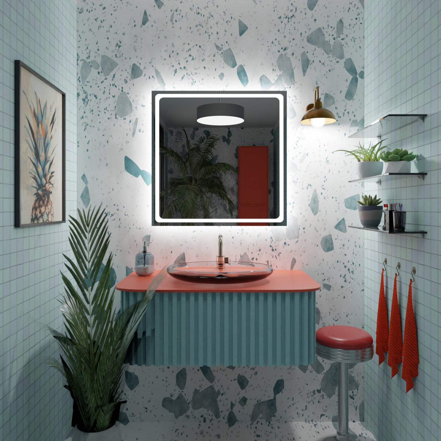 Lustro Podświetlane LED Houston - 80cm, 60cm