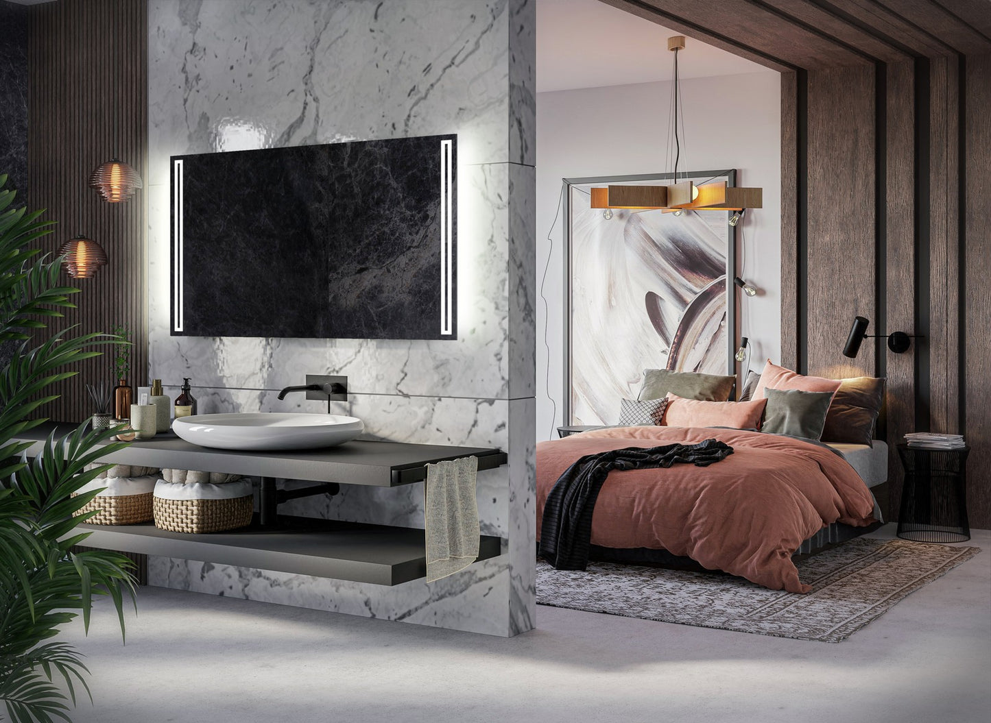 Lustro Podświetlane LED Roma - 100cm, 60cm