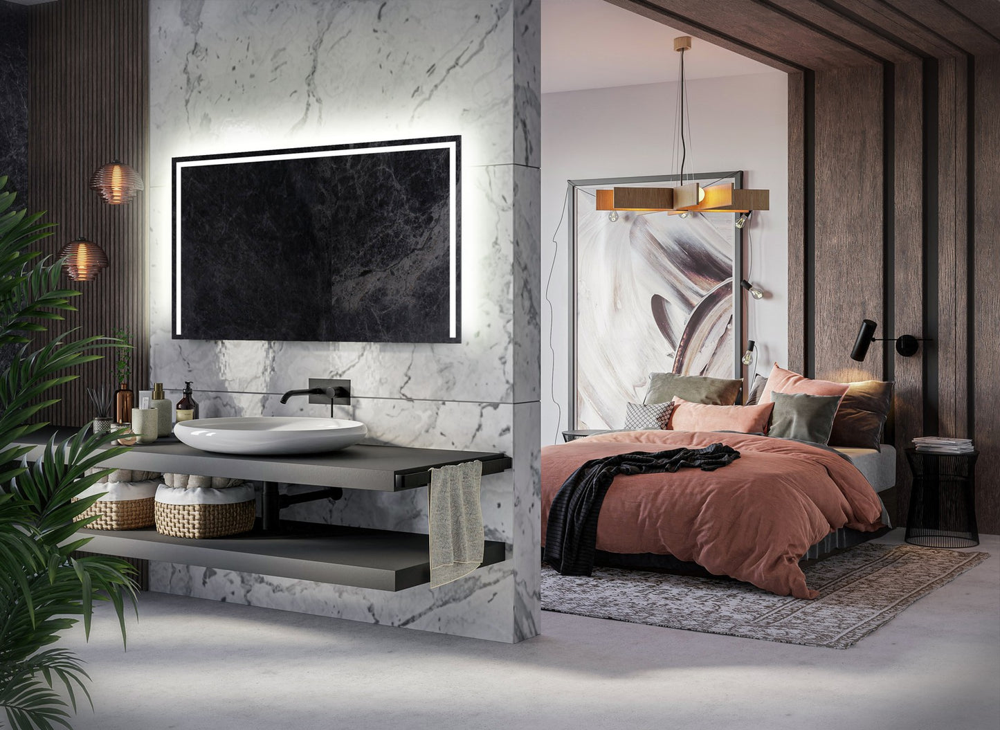 Lustro Podświetlane LED Sydney  -  100cm, 60cm