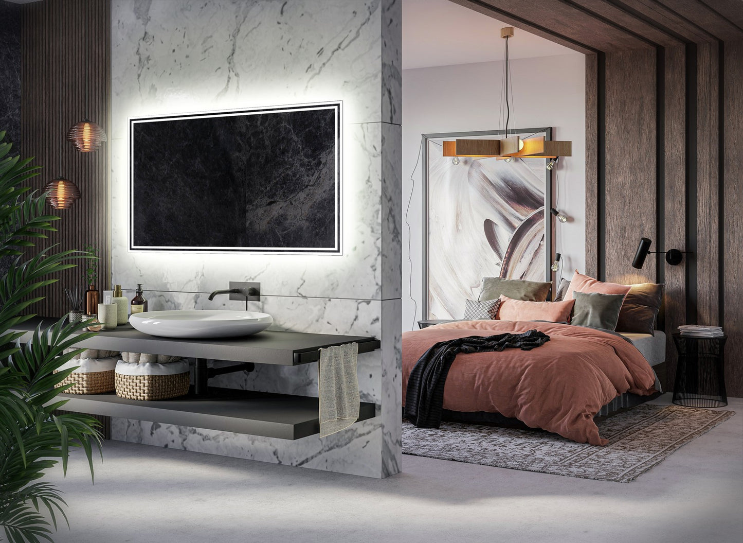 Lustro Podświetlane LED Wieden  -  130cm, 70cm